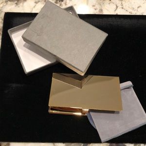Victory gold plated business card case